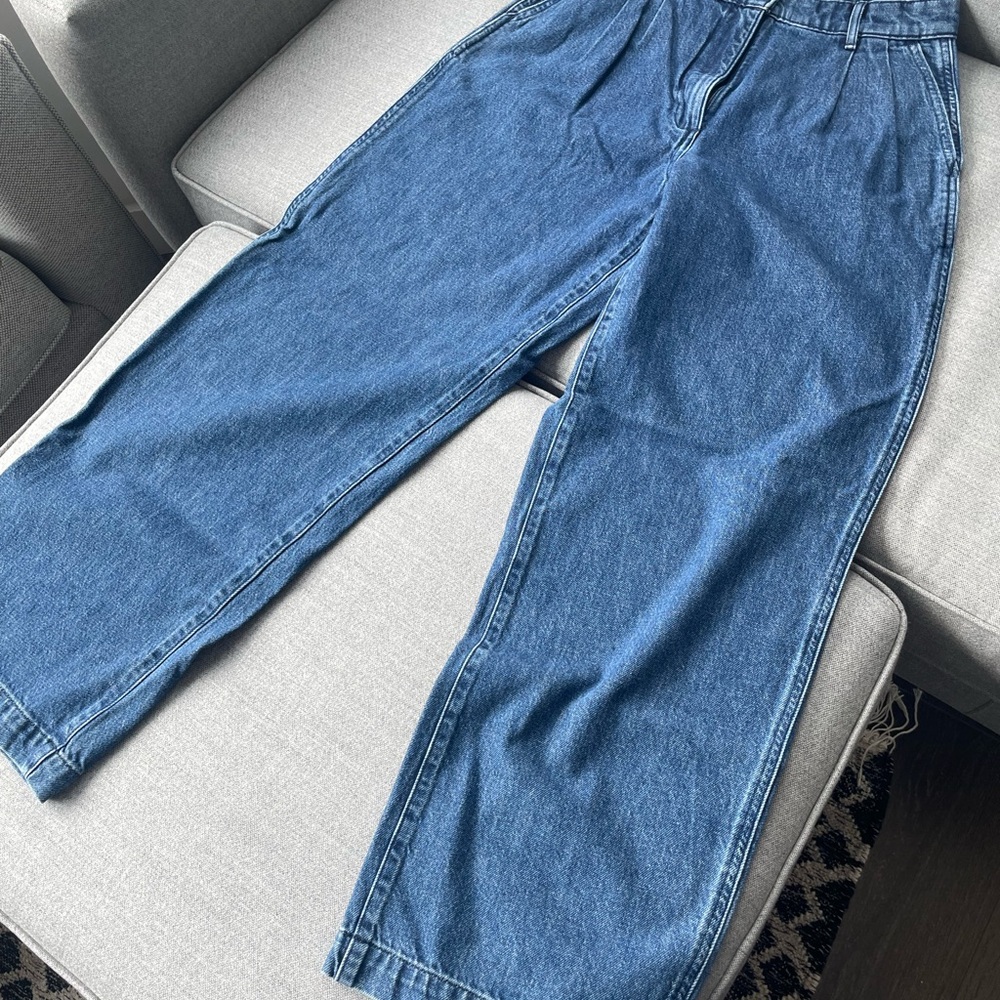 Wilfred Blue Flare Wide Leg Jeans